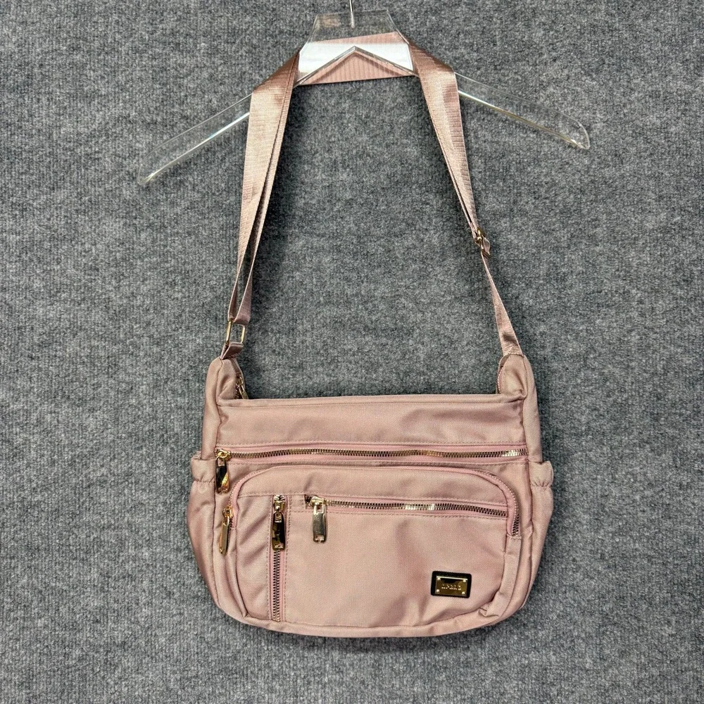 NPBAG Crossbody Bag Womens Medium Mauve Multi-Pocket Travel Shoulder NWOT
